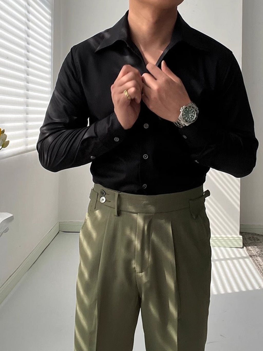 Christine | Camisa de Bambú con Cuello en V para Hombre
