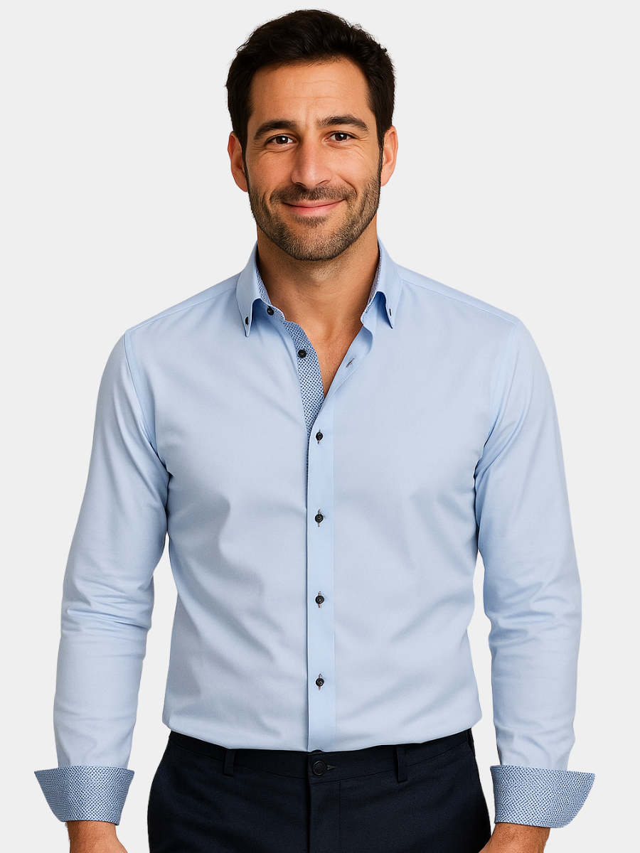 Christine | Camisa Ligera con Detalles Contrastados