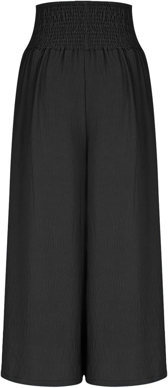 Christine | Pantalón Amplio con Cintura Fruncida