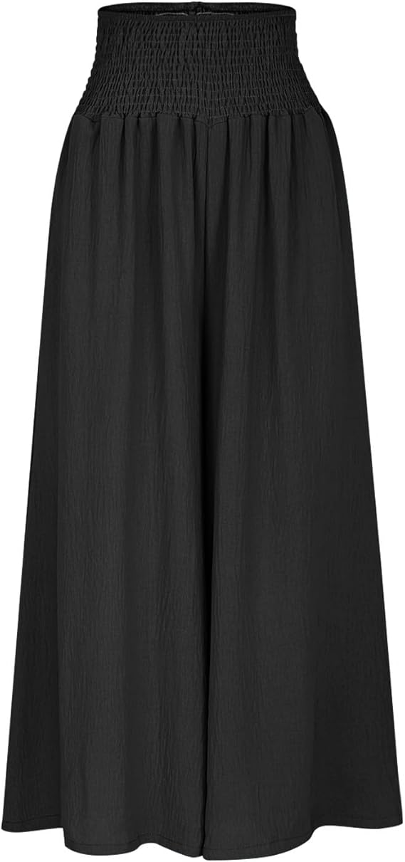Christine | Pantalón Amplio con Cintura Fruncida