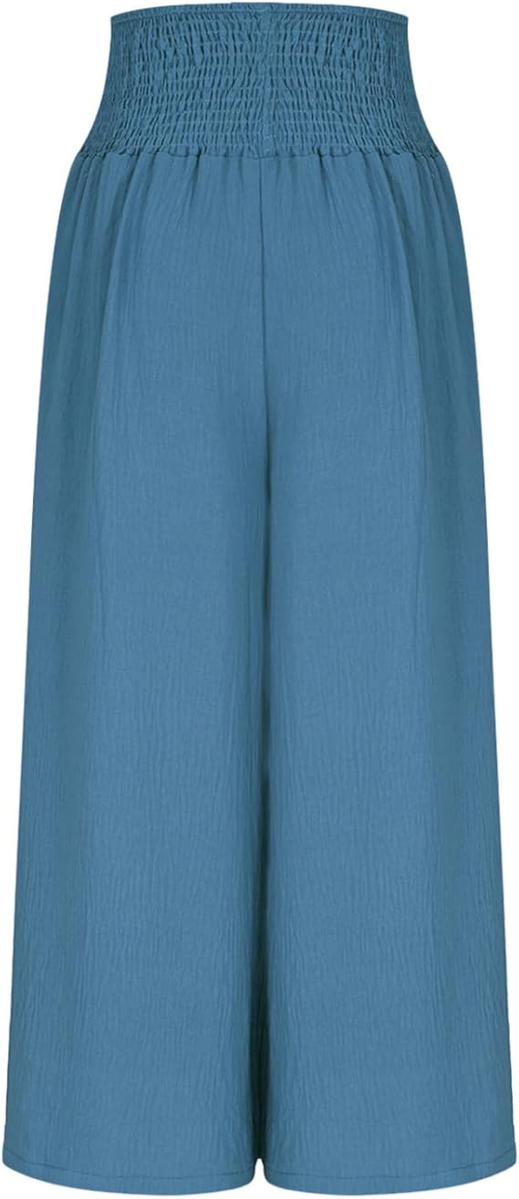 Christine | Pantalón Amplio con Cintura Fruncida