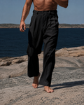 Christine | Pantalones de Lino Pierna Ancha