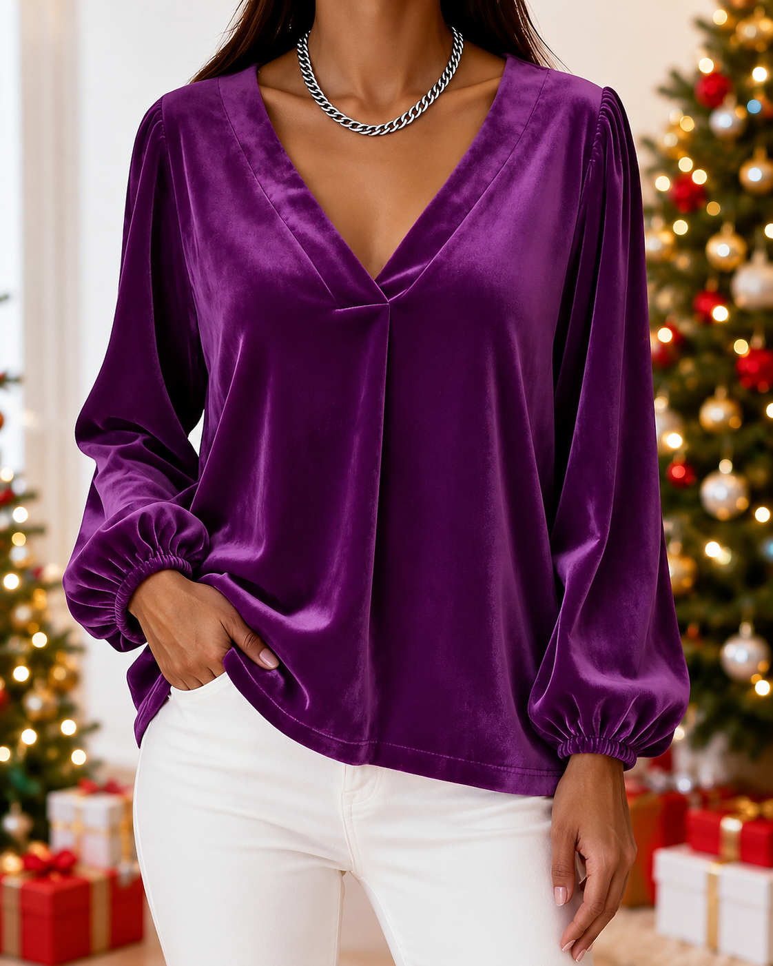 Feliza | Elegante camicetta Nightfall