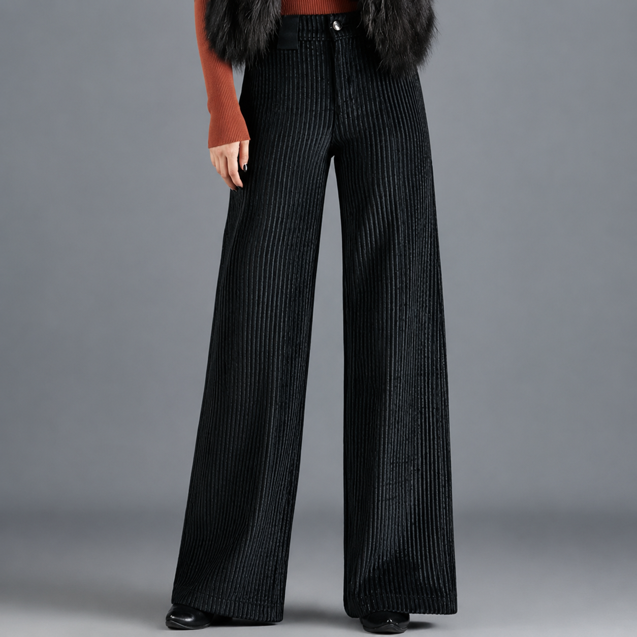 Christine | Pantalones de Terciopelo Talle Alto