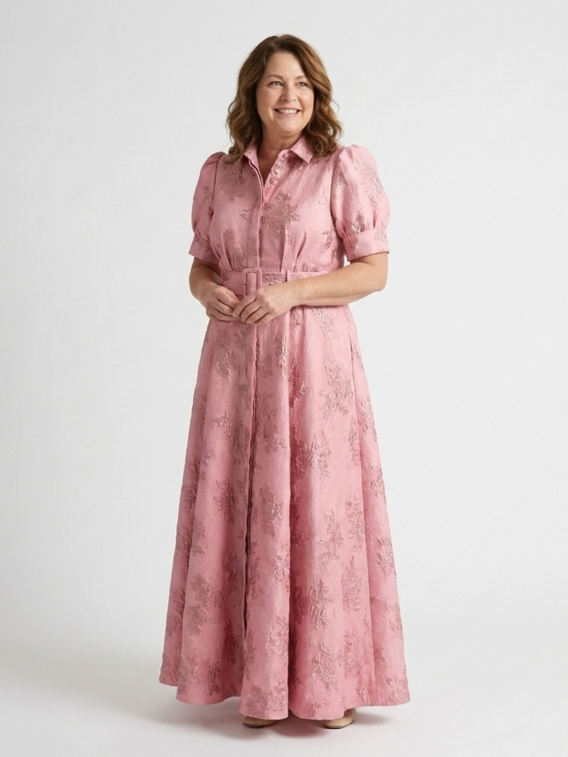 Vestido camisero maxi floral Xanthea