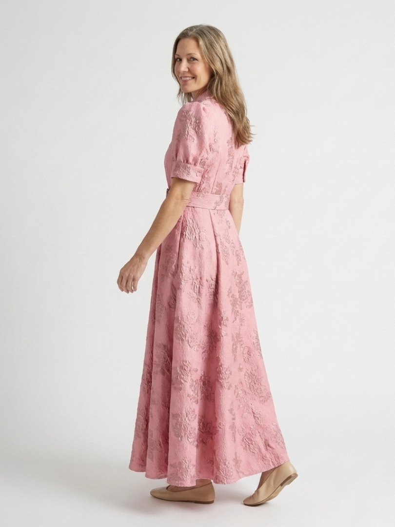 Vestido camisero maxi floral Xanthea