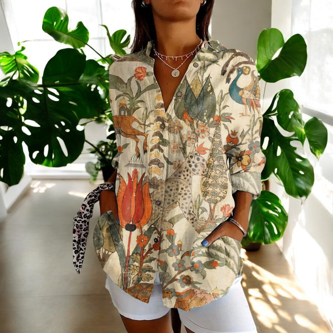 Irelle | Blusa elegante con estampado floral