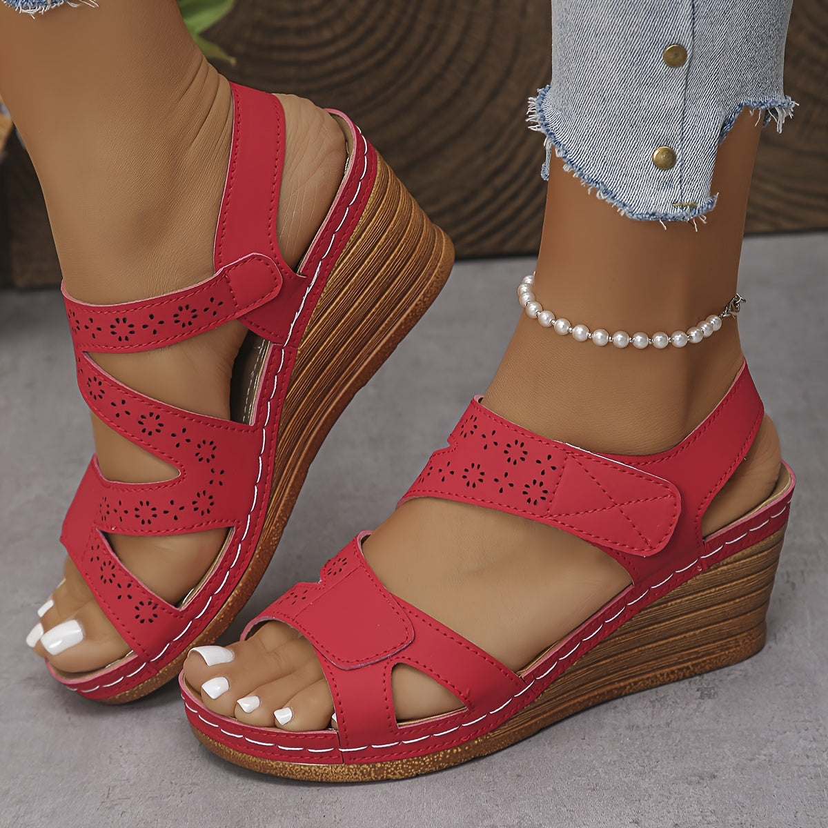 Sandalias ortopédicas cómodas Rosa
