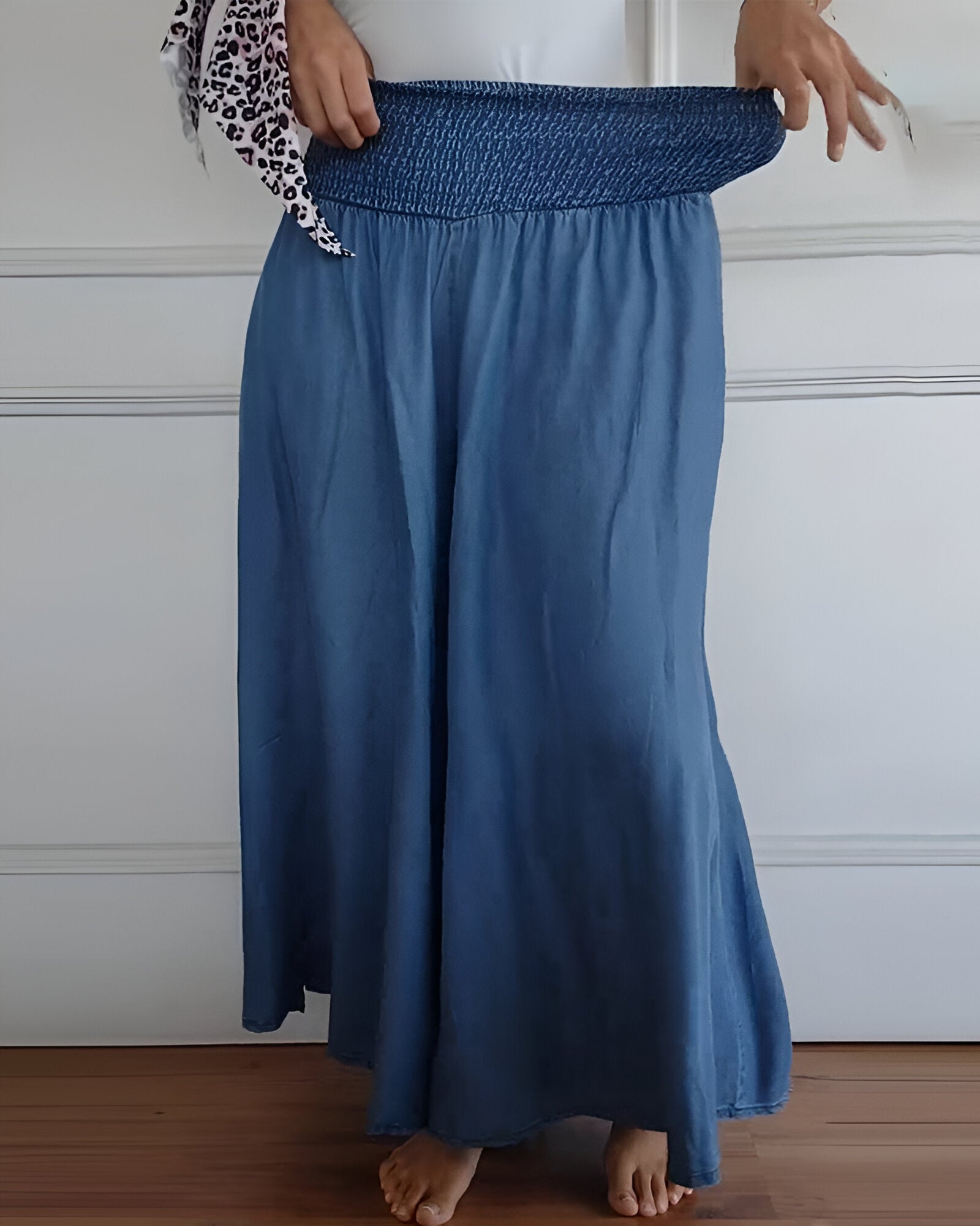 Christine | Pantalón Amplio con Cintura Fruncida