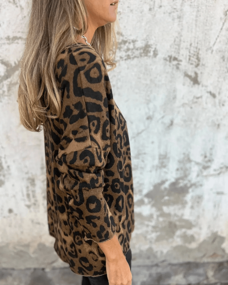 Zerena | Top elegante con estampado de leopardo