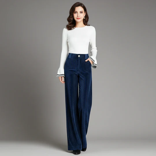 Christine | Pantalones de Terciopelo Talle Alto